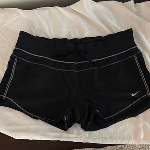 Nike Women's Black and Gray Athletic Shorts